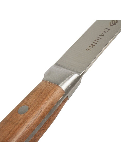 Нож кухонный Daniks, Confidence, для овощей, нержавеющая сталь, 9.5 см, рукоятка дерево, S-K43304-06