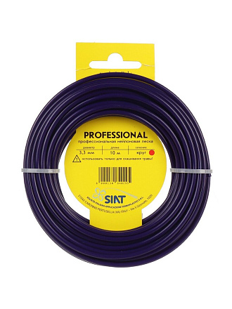 Леска для триммера 3.3 мм, 10 м, круг, SIAT, Professional, 556015, синяя