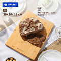 Доска разделочная бамбук, 38х28х1.8 см, с ручкой, прямоугольная, Daniks, H-1080L - фото 12