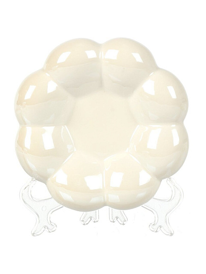 Чайная пара керамика, 2 предмета, на 1 персону, 180 мл, Белое облако, блюдце 15х4 см, B060317