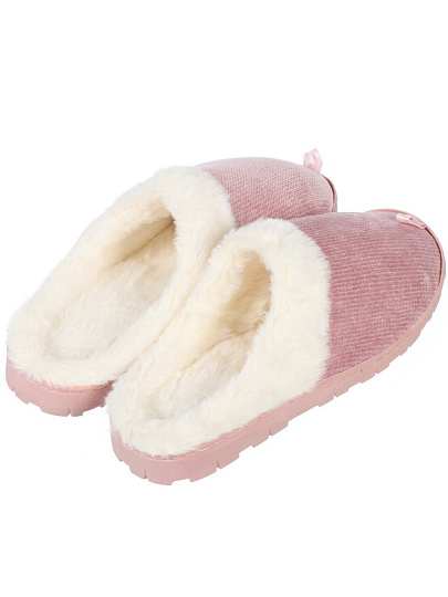 Тапки для женщин, розовые, р. 40-41, закрытые, трикотаж, A210051