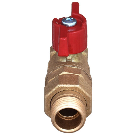 Кран для воды, 1&quot;, с американкой, ручка-бабочка, БАЗ