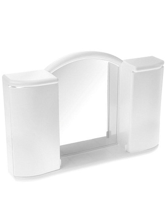 Зеркало-шкаф 41х59.6х10.7 см, прямоугольное, снежно-белое, с полочкой, Berossi, Argo, АС 11901000