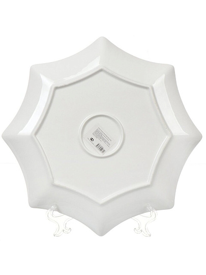 Блюдо керамика, фигурное, 30 см, белое, Грейс, Daniks, Y6-6004