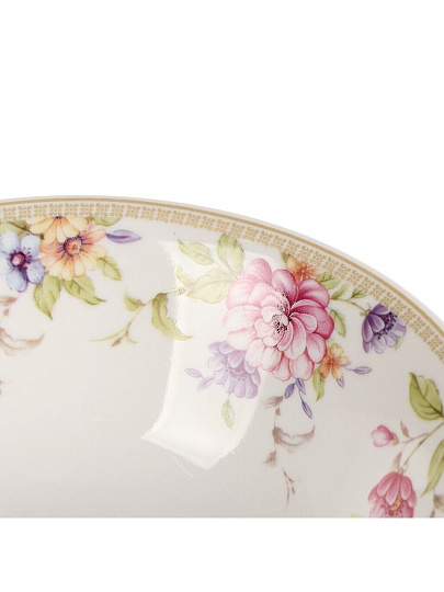 Салатник фарфор, круглый, 5 см, 0.68 л, Маргаритки, Дулевский фарфор, 118342