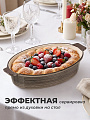 Форма для запекания керамика, 18.8х29.6х5.7 см, 1.2 л, овальная, Графит, Y4-9043 - фото 5