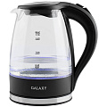 Чайник электрический Galaxy Line, GL 0552, черный, 1.7 л, 2200 Вт, скрытый нагревательный элемент, стекло