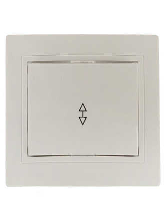 Переключатель скрытой установки, одноклавишный, 10 А, керамика, на 2 направления, слоновая кость, TDM Electric, Таймыр, SQ1814-0107