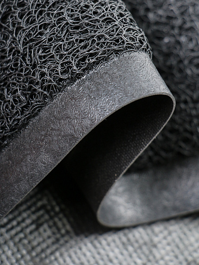 Коврик грязезащитный, 40х60 см, прямоугольный, резина, лапша, черный, Spaghetti, ComeForte, SPM-01