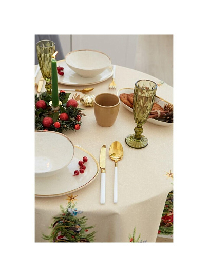 Скатерть 220х220 см, 100% хлопок, саржа, 220 г/м2, с ГМВО, Этель, Noble Christmas, 7319018