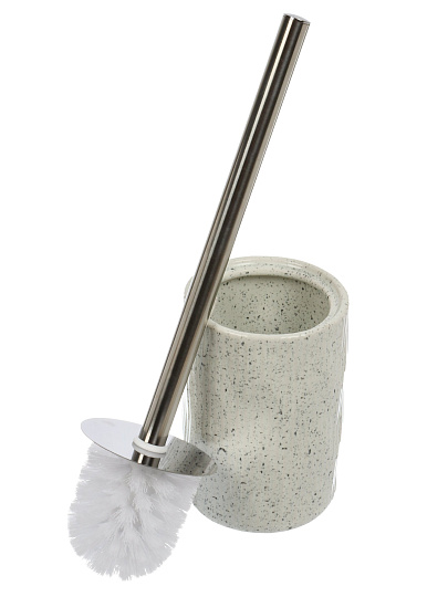 Ерш для туалета напольный, керамика, серый с краплением, Y4-9851