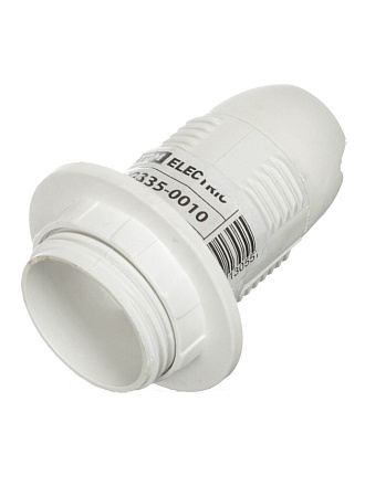 Патрон E14, TDM Electric, пластик, термостойкий, с кольцом, белый, SQ0335-0010