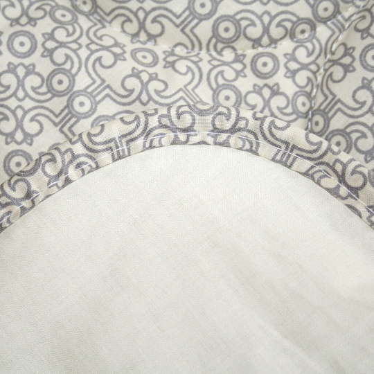 Одеяло 1.5-спальное, 140х205 см, Медовое, волокно хлопковое, 200 г/м2, облегченное, чехол 100% хлопок, кант, Kariguz, двустороннее