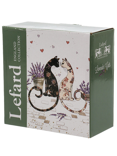 Салатник фарфор, круглый, 15х7 см, 0.75 л, Лавандовые коты, Lefard, 425-169