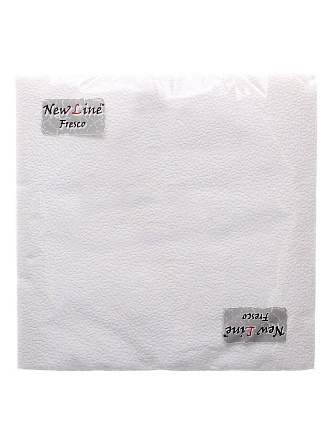 Салфетки бумажные New Line, 20 шт, 2 слоя, 33х33 см, белые