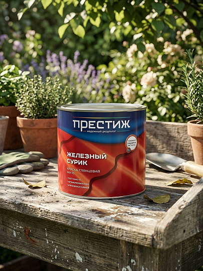 Краска Престиж, Сурик МА-15, масляная, универсальная, глянцевая, 1.9 кг