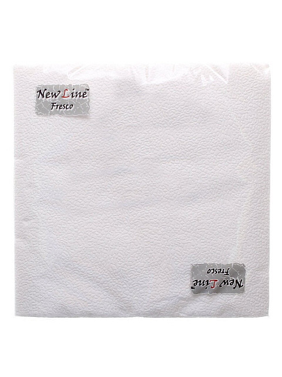 Салфетки бумажные New Line, 20 шт, 2 слоя, 33х33 см, белые