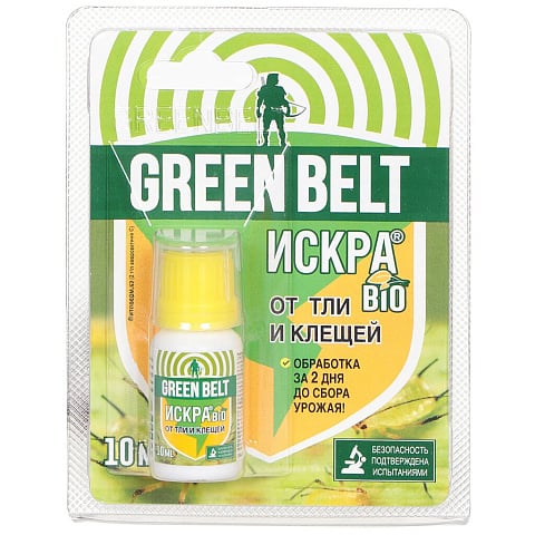 Инсектицид Искра БИО, от тли и клещей, жидкость, 10 мл, Green Belt