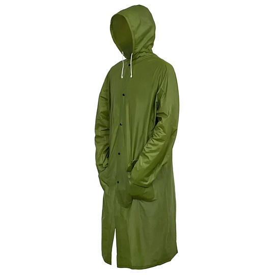 Дождевик плащ 48-54, с капюшоном, кнопки, ПВХ, M-L, туристический, Boyscout, 61191