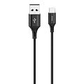 Кабель USB, OLMIO, Basic, USB Type-C, 1.2 м, 2.1А/3А, черный, 041638
