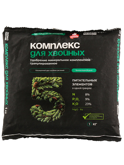 Удобрение для хвойных, минеральное, гранулы, 1 кг, Лама Торф