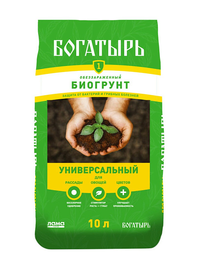 Грунт Богатырь, для рассады, 10 л, Лама Торф