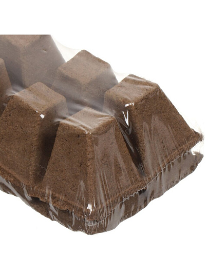 Горшок торфяной 50х50 мм, 24 шт, прямоугольный, Умный огород