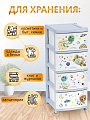 Комод детский 4 ящика, Динозавры, 38х48х98 см, Альтернатива, для мальчиков, М1243 - фото 3