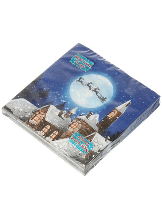 Салфетки бумажные New Line, Design Новогодняя сказка, 20 шт, 3 слоя, 33х33 см