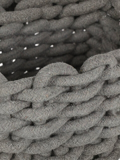 Корзина 34х26х30 см, прямоугольная, плетеная, серая, Y4-8942