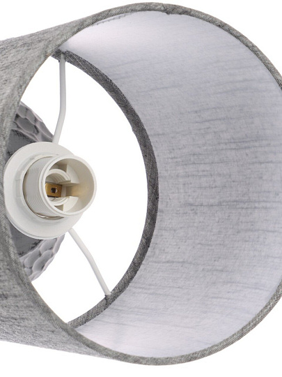 Светильник настольный, E14, 40 Вт, графит, абажур графит, BY, Альмерия, 476-441