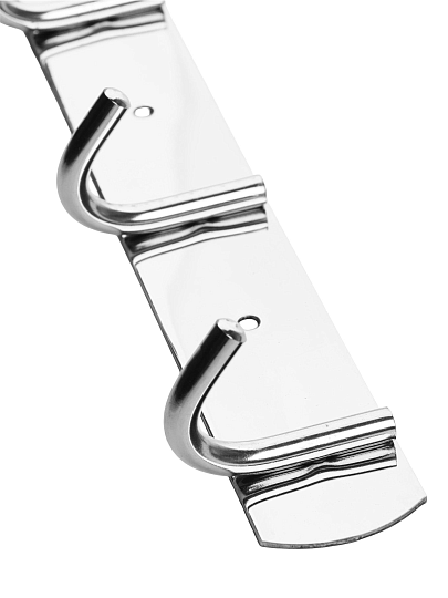 Крючок 3 шт, на планке, 22х3.2 см, металл, хром, SPE19159C-3, Y8-2748