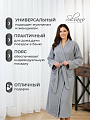 Халат унисекс, махровый, 100% хлопок, серый, S, 46-48, Silvano - фото 3