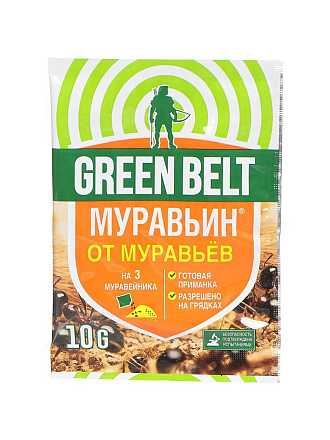 Инсектицид Муравьин, от муравьев, гранулы, 10 г, Green Belt