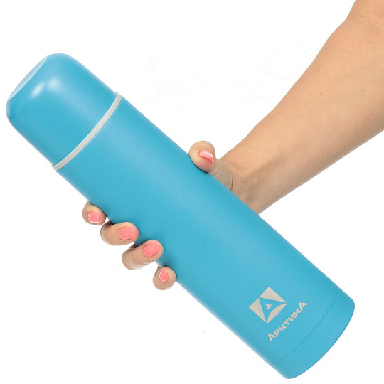 Термос нержавеющая сталь, пластик, 0.75 л, узкая горловина, Арктика, колба нержавеющая сталь, синий, 102 - 750