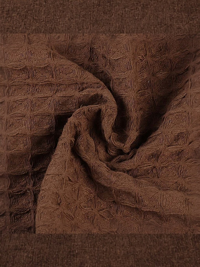 Набор полотенец кухонных 2 шт, 40х50 см, вафельный, 100% хлопок, 300 г/м2, Silvano, Лея, коричневый, Узбекистан