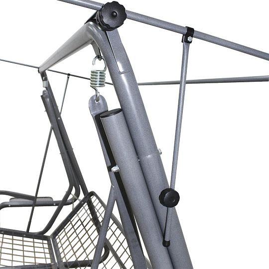 Качели садовые 3-местные, 199.5х130х173.5 см, 250 кг, Arno, Рандеву Стандарт, раскладываются в кровать, зеленые, 2016-КД-43/С, металл