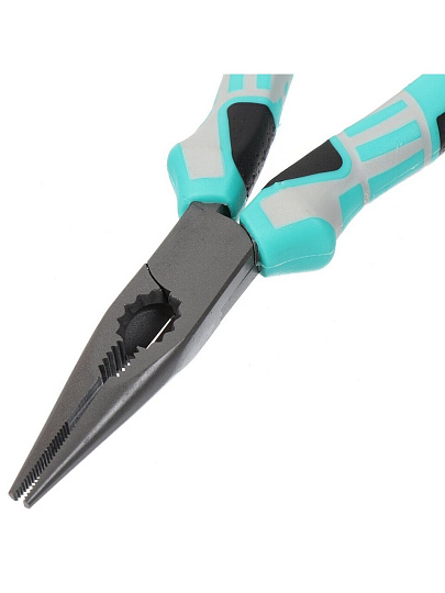 Тонкогубцы 160 мм, прямые, трехкомпонентная ручка, сталь, Bartex, Pro Nature Эко, TFLP006