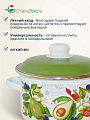 Кастрюля эмалированная сталь, 5.5 л, крышка сталь, цилиндрическая, СтальЭмаль, Авокадо, 6RD221M, белоснежная, индукция - фото 5