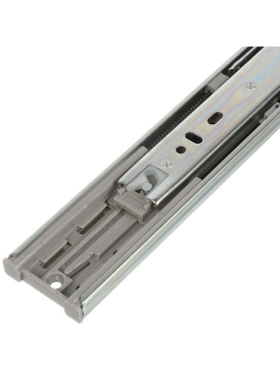 Направляющая шариковая с доводчиком 18&quot;, 450х45 мм, 2 шт, хром, StahlBuro, 16338