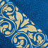 Полотенце банное 50х90 см, 100% хлопок, 420 г/м2, Золотая листва, Cleanelly, синее, Россия - фото 2