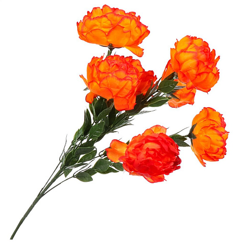 Цветок искусственный декоративный Пион, пасхальный, 60 см, оранжевый, Y6-10362