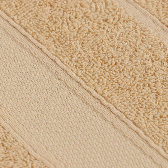 Полотенце банное 50х90 см, 100% хлопок, 500 г/м2, Виола, Bella Carine, песочное, Турция, FT-3-50-1650