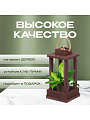 Кашпо 16х16х30 см, дерево, золотой винтаж, Фонарь, 6568 - фото 4