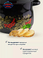 Кастрюля эмалированная сталь, 8 л, крышка сталь, в ассортименте, сферический, Сибирские товары, Рябинушка, С1920.3Р*05, черный рябчик - фото 5