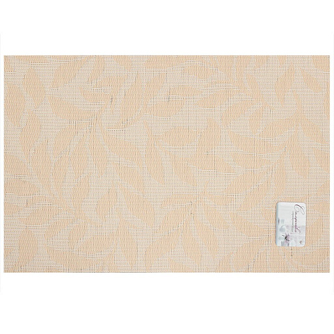 Подставка под горячее ПВХ, 45х30 см, прямоугольная, в ассортименте, Плетенка Листья, 890-205