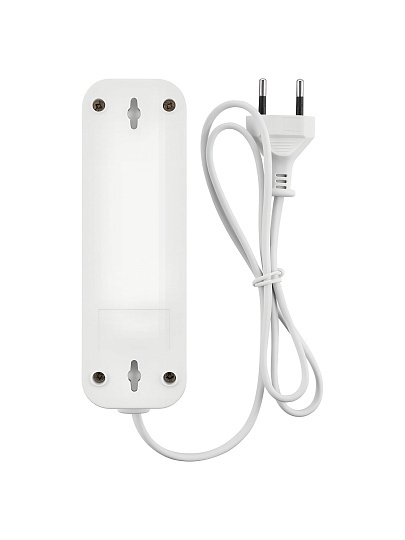 Удлинитель 3 гнезда, 1.5 м, без заземления, 10 А, 2300 Вт, белый, TDM Electric, Народный УН3, SQ1303