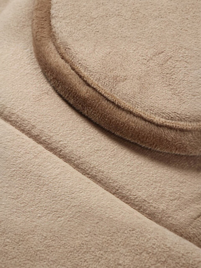 Набор ковриков для ванной и туалета, антискользящий, 2 шт, 0.5х0.8, 0.5х0.5 м, велюр, мокко, Вилина, 7173