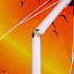 Зонт пляжный 180 см, с наклоном, 8 спиц, металл, Пальмы на закате, LG05 - фото 4