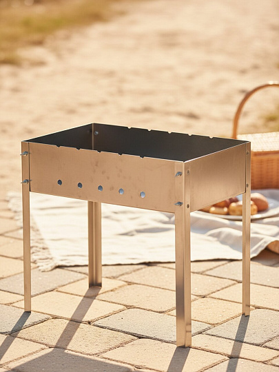 Мангал 500х300х140 мм, 1.2 мм, 2К-S002/SM-138